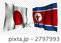 日本・北朝鮮国旗 2797993