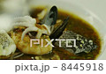 Eating Delicious Seafood Soup in Luxury Restaurant. Close-Up. 8445918