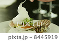 Chef Garnishing Shellfish with Foam in Luxury Restaurant. Close-Up 8445919