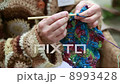hands of old woman knitting wool, close up 8993428