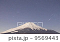 Mt. Fuji in winter and the sunny star time lapse 9569443