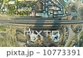 Construction site with crane  and highway shot from UAV quadcopter 10773391