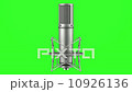 studio microphone loop rotate on green chromakey background 10926136