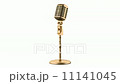 golden vintage microphone loop rotate on white background 11141045