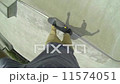 POV Skateboarding In Skatepark  11574051