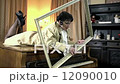 Mistress puts herself in a wooden frame 12090010