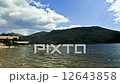 Timelapse of summer mountain lake with boats and people on dock for a family vacation 12643858