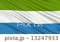 Sierra Leone Flag, with real structure of a fabric 13247933