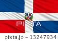 Dominican Republic Flag, with real structure of a fabric 13247934