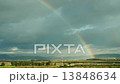 Moving two Rainbows over the fields of Galilee with Nazareth hills and mountains 13848634
