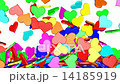 Colorful hearts is falling down on a white and forming a wall in front of the camera 14185919