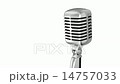 Classic metal microphone on white background with  14757033
