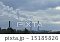 Two Smoke Stacks Over City, power plant, factory 15185826