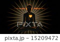 HD cartoon of yoga listening his heart  15209472