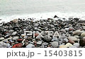 Stones with waves on beach of ocean coast 15403815