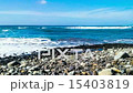 Timelapse of wild stone beach on ocean coast 15403819