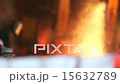 Steel making - male worker cuts fiery steel blocks 15632789