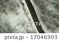 Drone view of a road during winter with snow and t 17046903