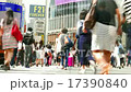 渋谷スクランブル交差点　地面ぎりぎりローアングル　超高速タイムラプス　ズームイン→fix 17390840