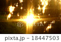 太陽日落通過十字架光的陽光 18447503