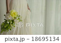 Bride on her Wedding day with a Beautiful Bouquet 18695134