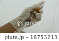 Vaccination process. Syringe and flack.  18753213