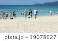 Beauty beach with  white sand and crowd 19078627