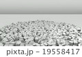 Cube crowd white 3D CG 19558417