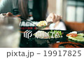 Young woman having lunch in restaurant cafe. 19917825