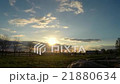 Beautiful sky timelapse with moving clouds and sun 21880634
