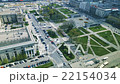 Aerial View On Street In Warsaw City Center 22154034