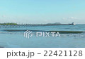 Wooden jetty on tropical beach 22421128