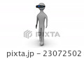 3d man walking in a virtual reality headse. 23072502