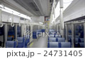 empty car operating commuter train handgrip swing 24731405