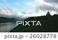 Dome and cross on Dramatic Sky background. 26028778