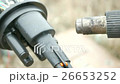 Engineer works with mounting hairdryer 26653252