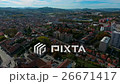 FullHD aerial shot of the Castle at dawn a Gothic 26671417