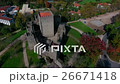 FullHD aerial shot of the Castle at dawn a Gothic 26671418
