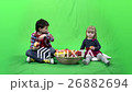 children eat fruits, green screen, ProRes, 4.2.2 26882694