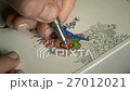 Young woman coloring an anti stress mandala 27012021