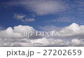 White cumulus clouds and the moon   27202659