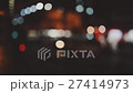 Traffic on Street at Night in City with Bokeh 27414973
