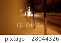 the Bus is Approaching Toward the Camera at Night 28044326