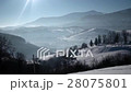 Pan View of Mountain Ridge and Snow Covered 28075801