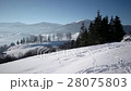 Pan View of Mountain Ridge and Snow Covered 28075803