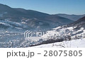 Pan View of Mountain Ridge and Snow Covered 28075805