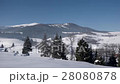 Pan View of Mountain Ridge and Snow Covered 28080878