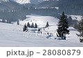 Pan View of Mountain Ridge and Snow Covered 28080879