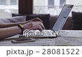 Women Hand Typing on Keyboard 28081522