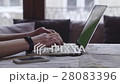 Hand Working on Computer 28083396